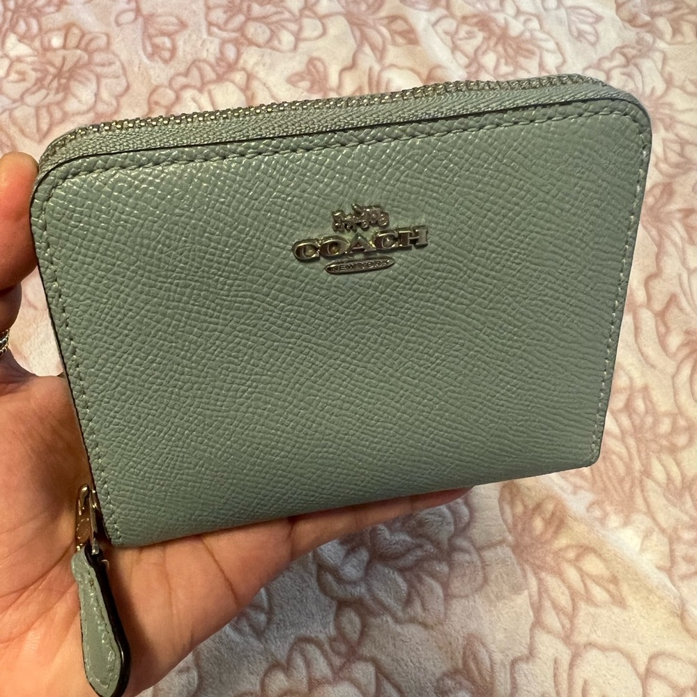 Coach Green Pebbled Leather Wallet